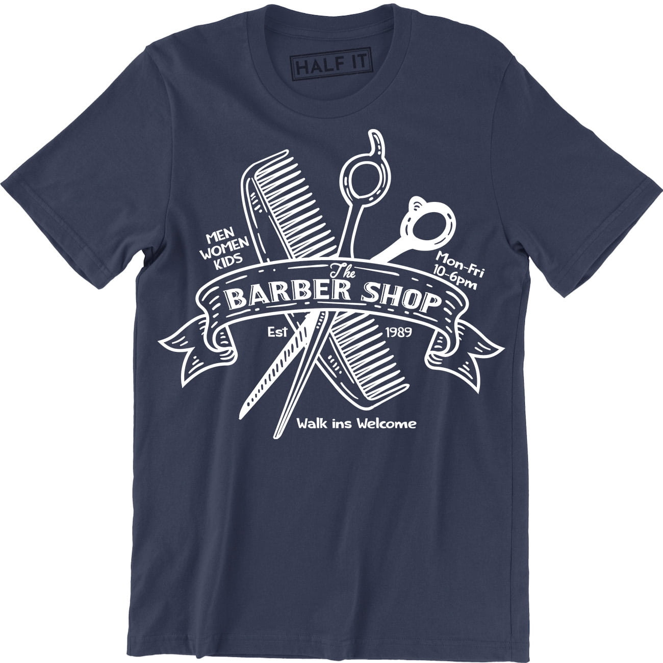 The Fadefather Customized Barber Barbershop Haircut Scissors Comb Men s Tee Shirt