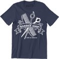 thumbnail image 1 of The Fadefather Customized Barber Barbershop Haircut Scissors Comb Men's Tee Shirt, 1 of 4
