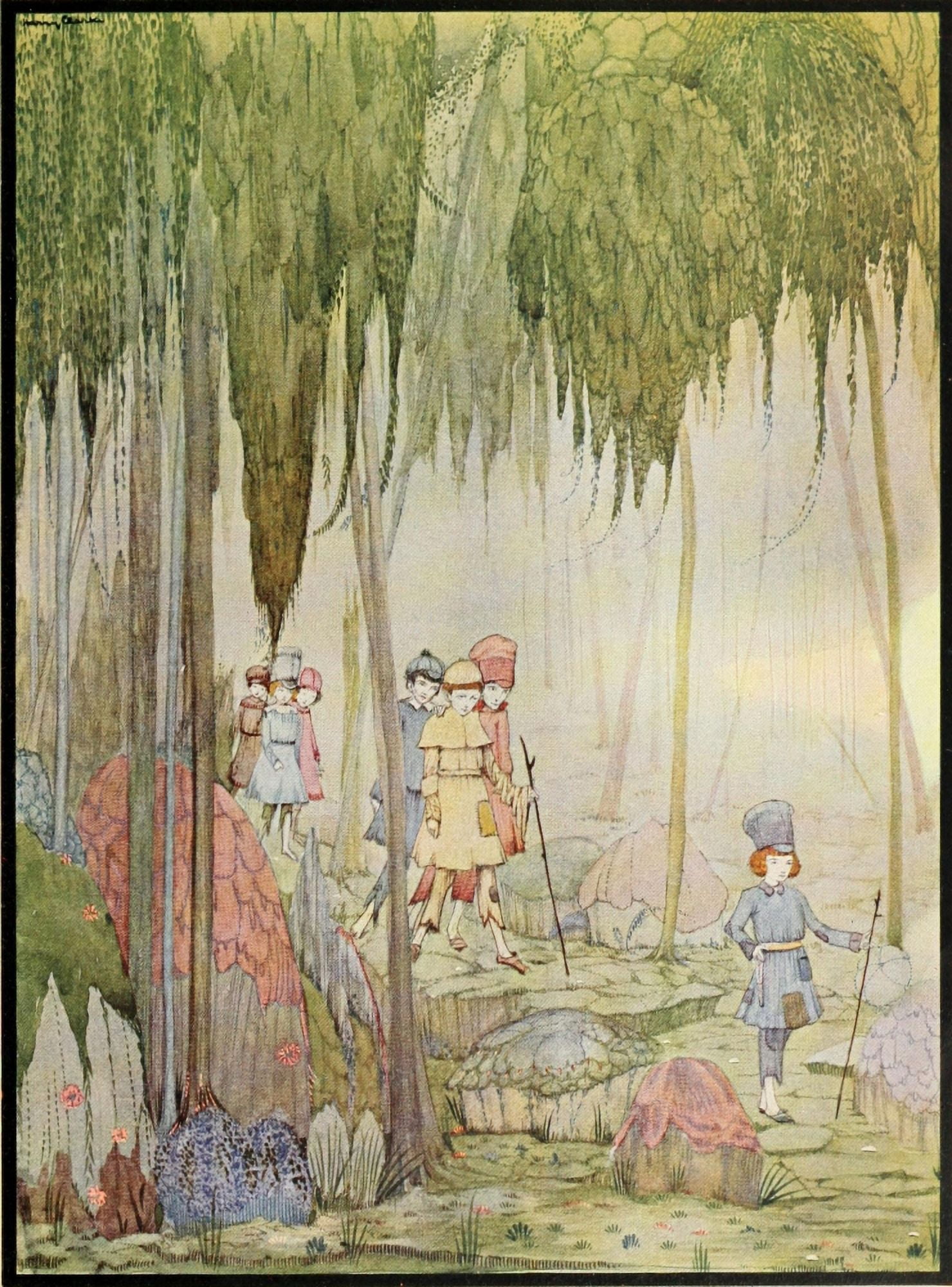 The Fairy Tales of Charles Perrault 1922 Little Thumb Canvas Art - Harry Clarke (18 x 24)