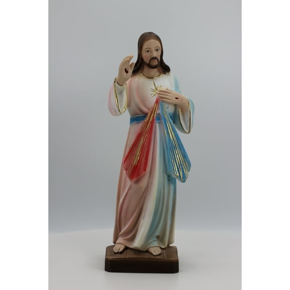 The Faith Gift Shop Collection of The Divine Mercy Resin Stone Statue-Multi-colour-8 Inch-Gift of Faith for Friends and Family