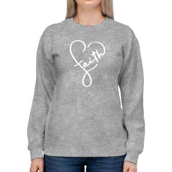 The Faith Heart Sweatshirt Women -GoatDeals Designs, Female XX-Large