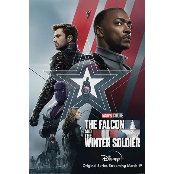 The Falcon And The Winter Soldier - Marvel Tv Poster (Stars & Stripes) UNFRAMED PAPER POSTER