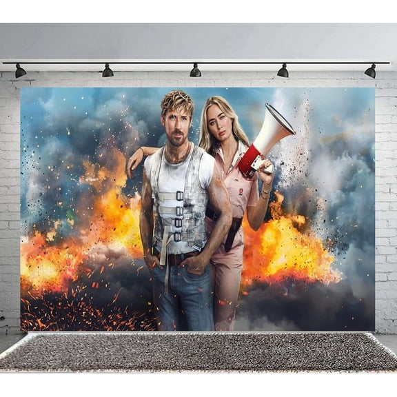 The Fall Guy Backdrop Banner Party Supplies Poster Movie Theme Background for Photography Birthday Decorations