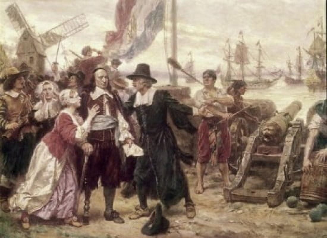 The Fall of New Amsterdam 1664 Jean Leon Gerome Ferris (1863-1930 American) Canvas Art - Jean Leon Gerome Ferris (24 x 36)