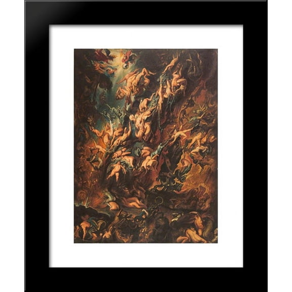 The Fall of the Damned (copy after Rubens) 20x24 Framed Art Print by David Scott