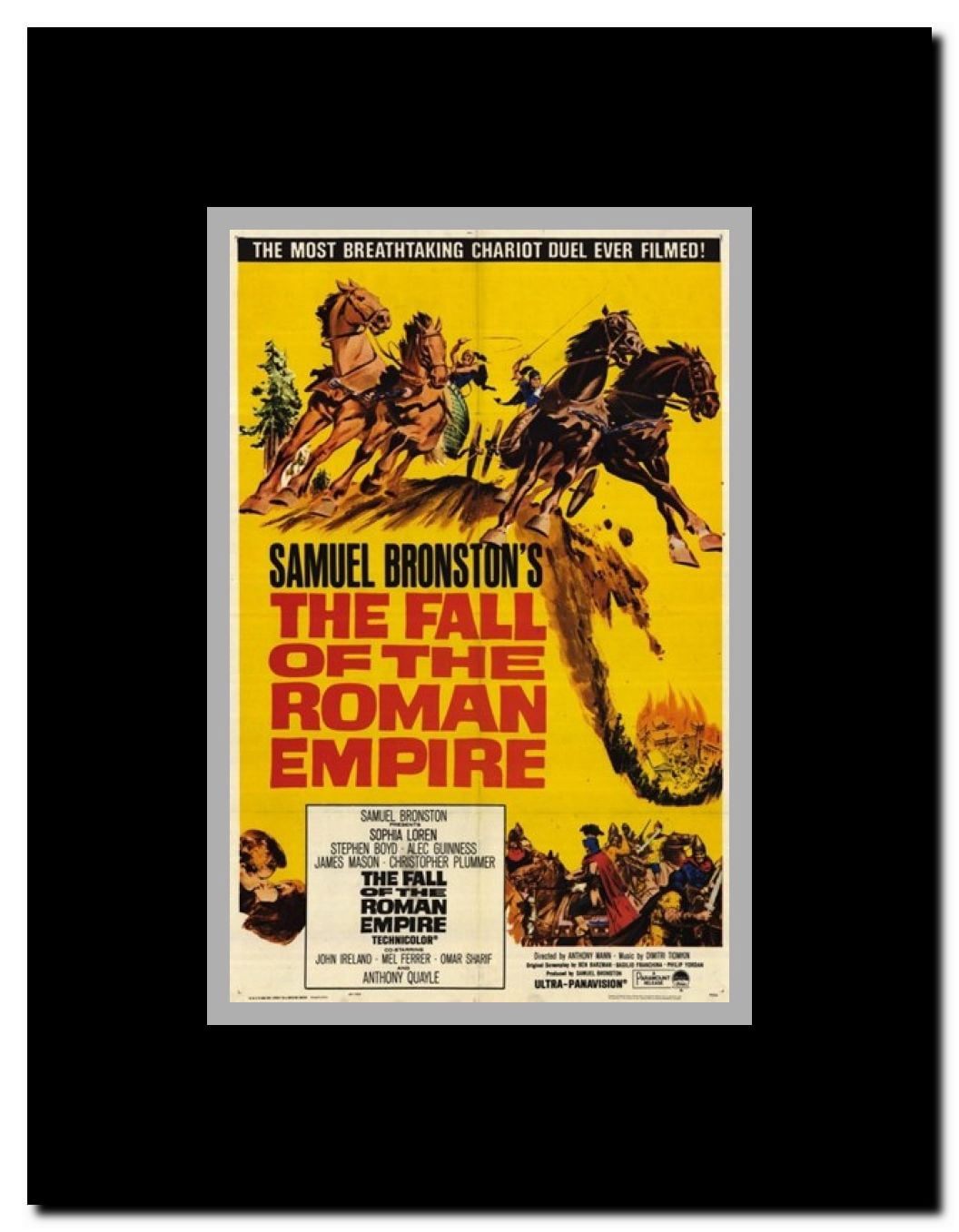 The Fall of the Roman Empire Framed Movie Poster