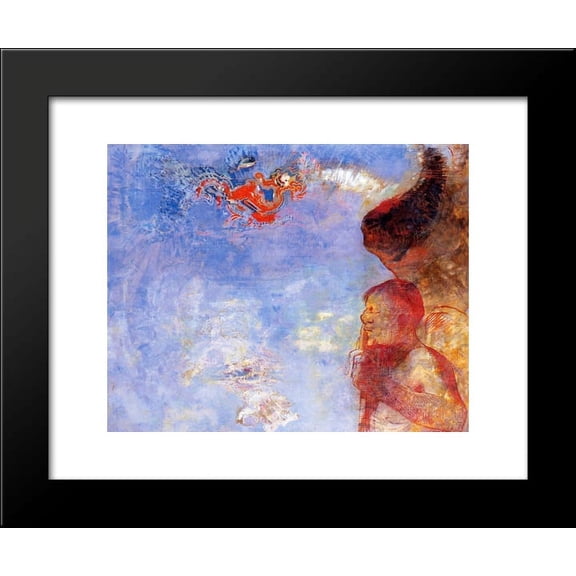 The Fallen Angel 20x24 Framed Art Print by Redon, Odilon