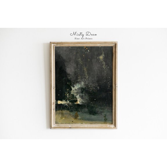 The Falling Rocket James Whistler Fine Art Home Decor Poster, Unframed Paper Poster 24x36in