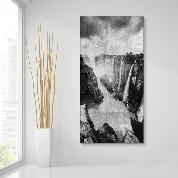 "The Falls" Reverse Printed Tempered Glass with Silver Leaf
