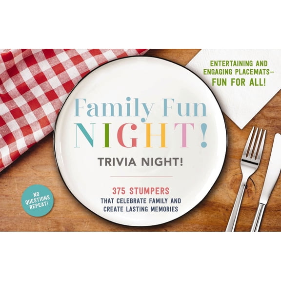 Family Fun Night Trivia Night Placemats