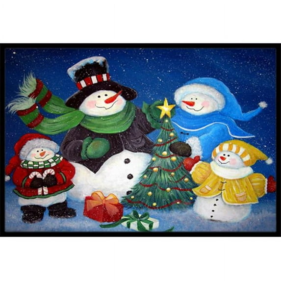 The Family Gathering Snowman Indoor & Outdoor Mat, 18 x 27 in.
