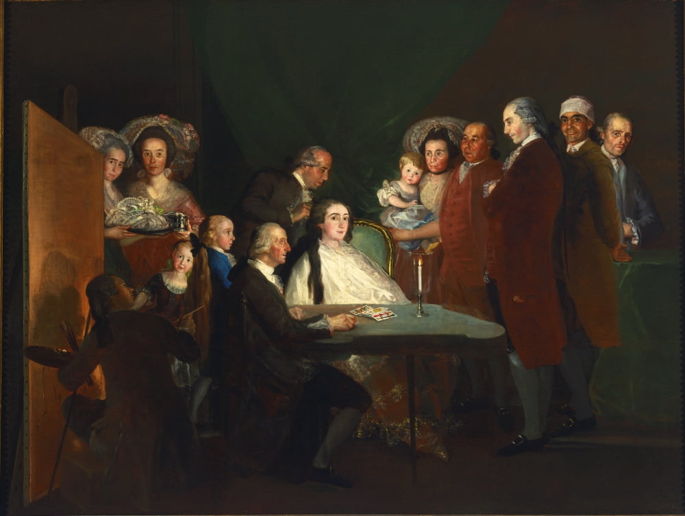 The Family Of Luis De Borbon Posing For Goya Canvas Art - (24 x 18)