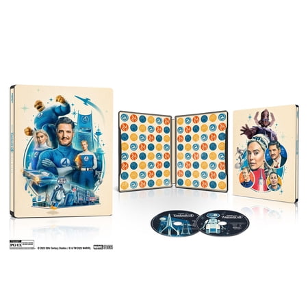 The Fantastic Four: First Steps (Steelbook) (4K Ultra HD + Blu-ray + Digital Copy) Marvel Studios, Action & Adventure