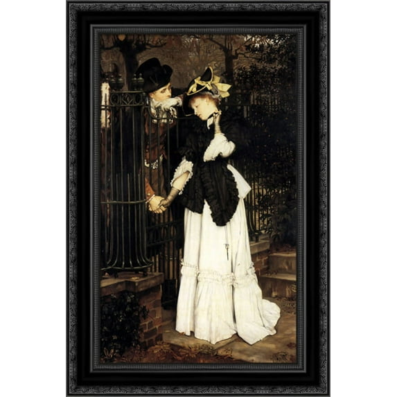 The Farewell 18x24 Black Ornate Wood Framed Canvas Art by Tissot, James Jacques Joseph