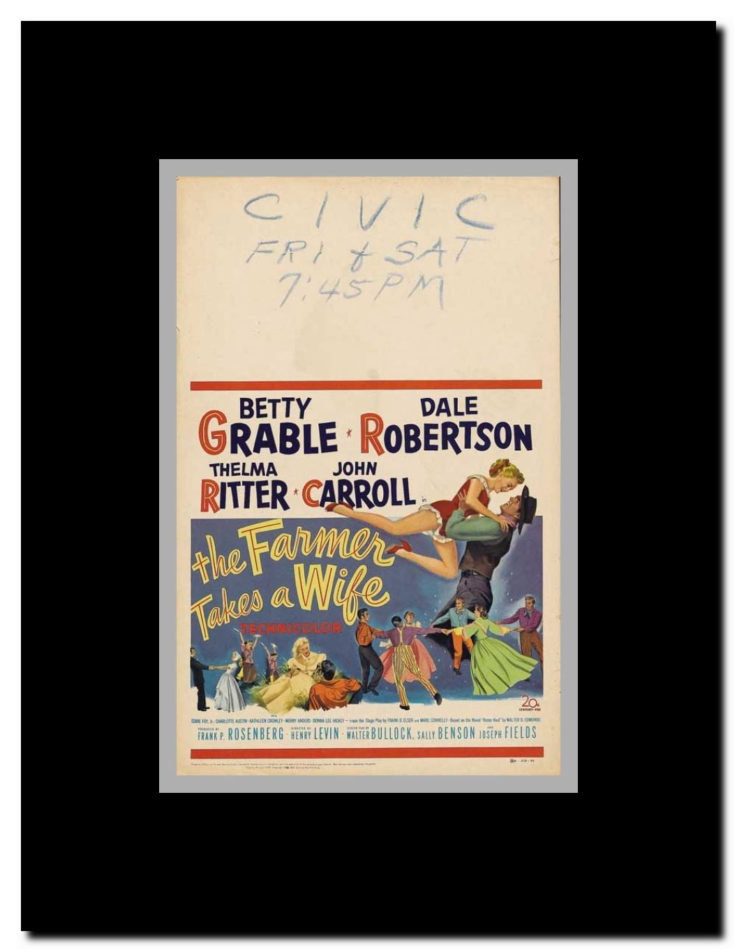 The Farmer Takes a Wife Framed Movie Poster