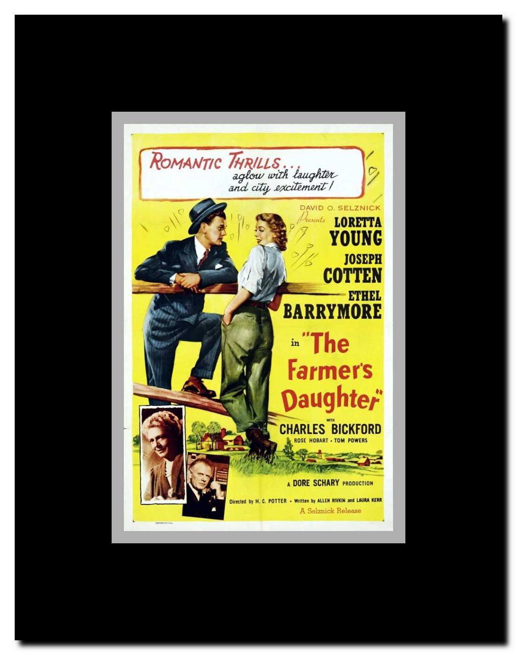 The Farmer's Daughter Framed Movie Poster