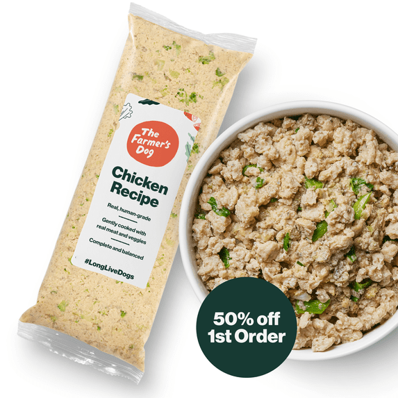 The Farmer’s Dog Fresh Human-Grade Dog Food, Chicken Recipe, Personalized Meal Plan Subscription for all Breeds & Sizes