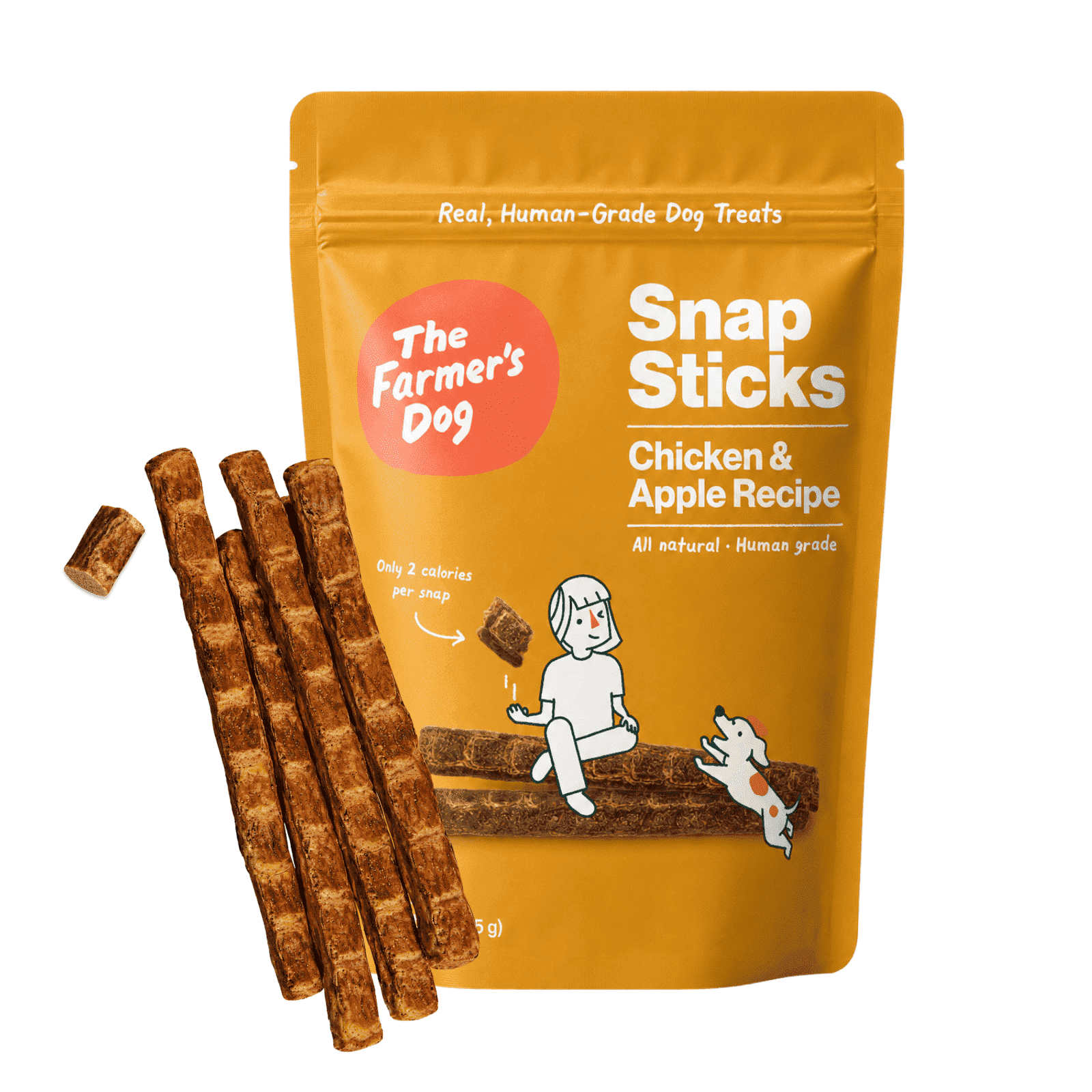 The Farmer's Dog Snap Sticks, All Natural Human Grade Dog Treats, Chicken & Apple 3oz