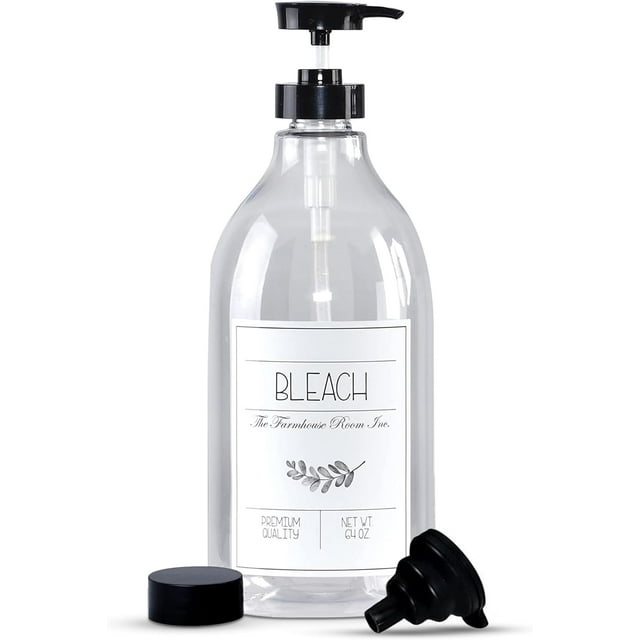 The Farmhouse Room Inc. Bleach Dispenser for Laundry Room Pump Bottle