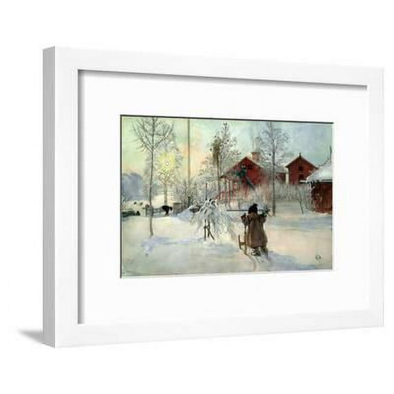 The Farmhouse and Washhouse, Scenic Seasons Framed Art Print Wall Art by Carl Larsson Sold by Art.Com