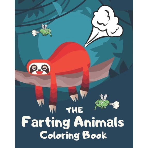 The Farting Animals Coloring Book (Paperback)(Large Print)