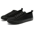 thumbnail image 1 of The Fashion Supply Skylar Canvas Women's Sneakers - Canvas Shoes for Women Sneakers, Comfortable Sneakers for Women, AllBlack, 9, 1 of 5