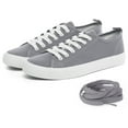 thumbnail image 1 of The Fashion Supply Skylar Canvas Women's Sneakers - Canvas Shoes for Women Sneakers, Comfortable Sneakers for Women, Grey with size 11, 1 of 5