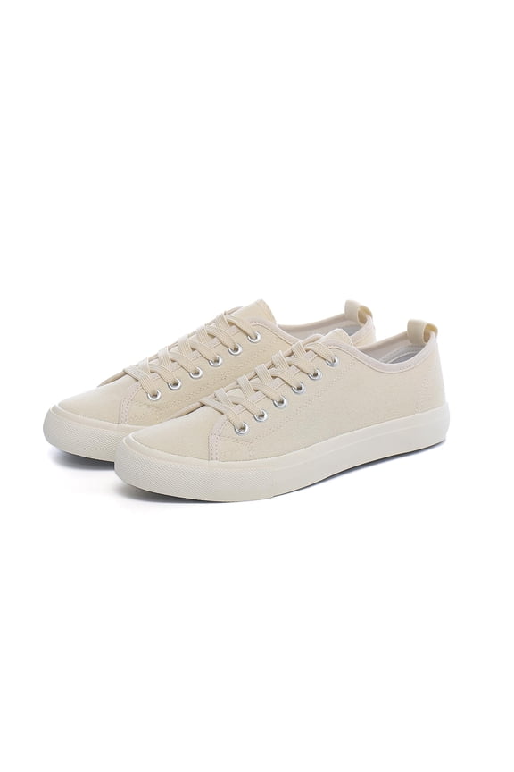 Skylar Canvas Women's Sneakers - Canvas Shoes for Women Sneakers, Comfortable Sneakers for Women, Tan, 6