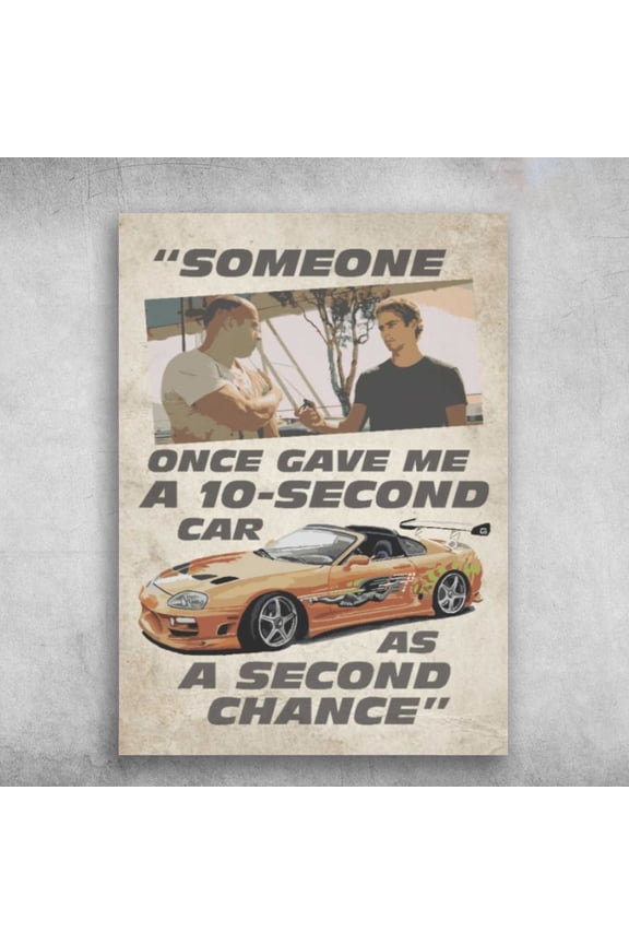 The Fast And The Furious - Dominic And Brian, Vin Diesel And Paul Walker 11 x 17 Inch Poster