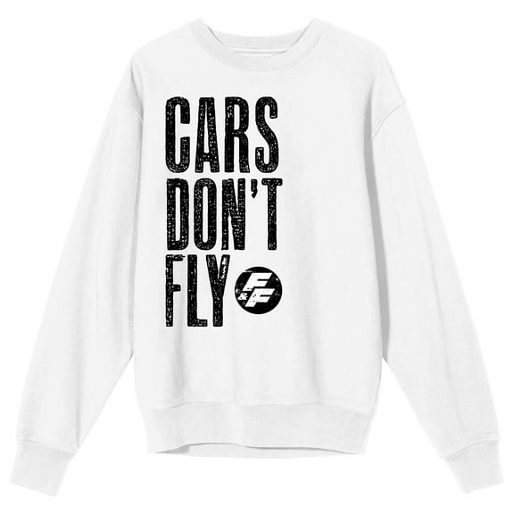 The Fast & The Furious Cars Don't Fly Men's White Long Sleeve Sweatshirt-3XL