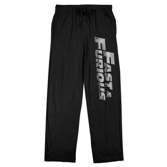 The Fast & The Furious Logo Men's Black Sleep Pajama Pants-Small