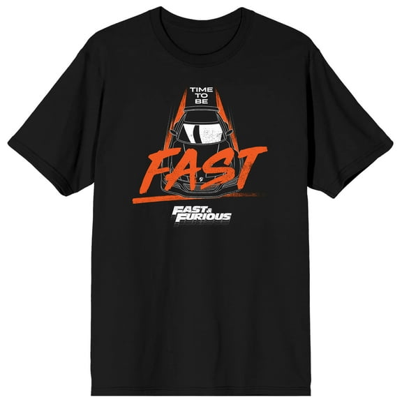 The Fast & The Furious Time To Be Fast Men's Black T-shirt-Medium