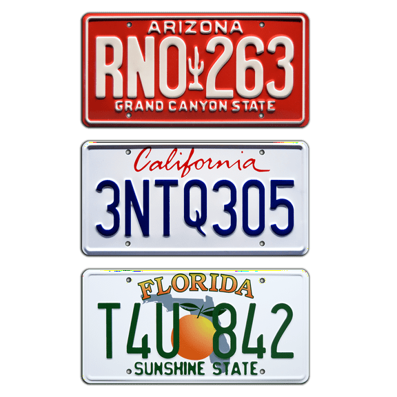 The Fast and the Furious | Paul Walker | Metal Stamped Replica Prop License Plate Combo