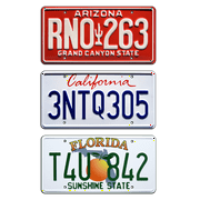 The Fast and the Furious | Paul Walker | Metal Stamped Replica Prop License Plate Combo