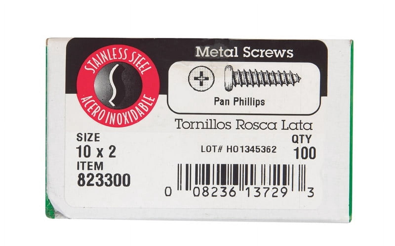 The Fastener Center 10x2 Ss Sht Metal Screw 823300 - Walmart.com