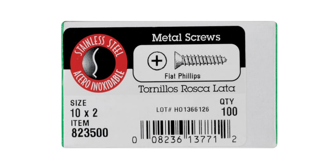 The Fastener Center 10x2 Ss Sht Metal Screw 823500 - Walmart.com