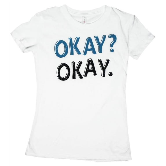 The Fault In Our Stars Okay Okay Juniors White T-Shirt | L