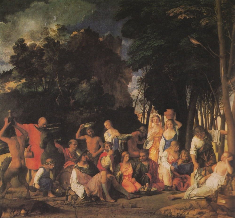 The Feast of the Gods 1514 Canvas Art - Giovanni Bellini (18 x 24)