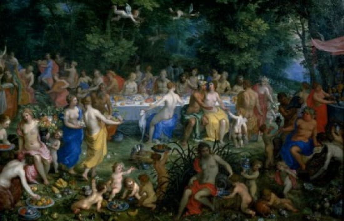 The Feast of the Gods by Hendrik I van Balen (1575-1632) 16th century France Paris Musee du Louvre Canvas Art - Hendrik I van Balen (18 x 24)