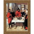 thumbnail image 1 of The Feast of the Passover - from the Winged altar in St. Peter in Leuven 24x20 Gold Ornate Wood Framed Canvas Art by Dirk Bouts, 1 of 2