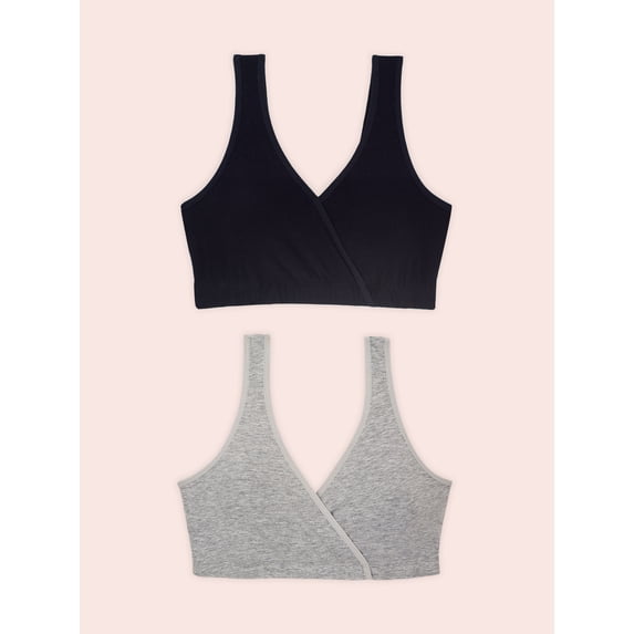 Leading Lady, The Felicity, Nursing Bra, Pull Aside Cups, Wireless, Unpadded, Sleep and Postpartum Bra, 2 Pack (Women's)