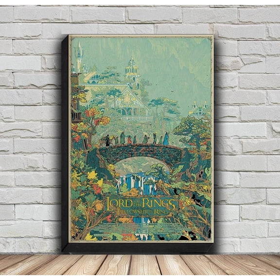 The Fellowship Wall Art - Epic Movie Adventure Landscape Poster 12x18 UNFRAMDE