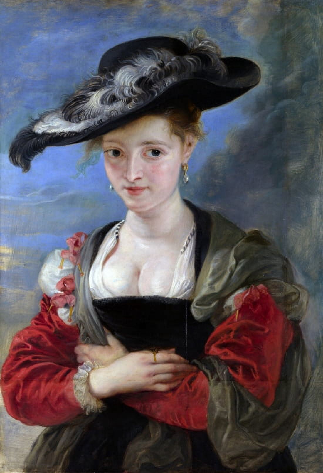 The Felt Hat Canvas Art - Peter Paul Rubens (24 x 36)