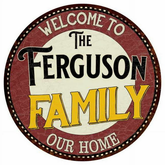 The Ferguson Family 14" Round Metal Sign Kitchen Game Room Decor 100140038174