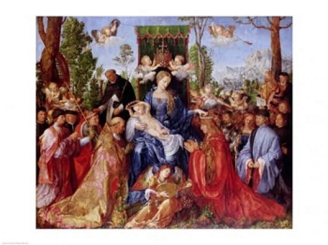 The Festival of the Rosary 1506 Canvas Art - Albrecht Durer (36 x 24)