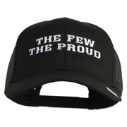 The Few The Proud Embroidered Solid Cotton Twill Mesh Prostyle Cap - Charcoal OSFM