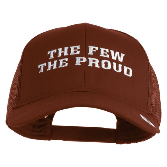 The Few The Proud Embroidered Solid Cotton Twill Mesh Prostyle Cap - Red OSFM