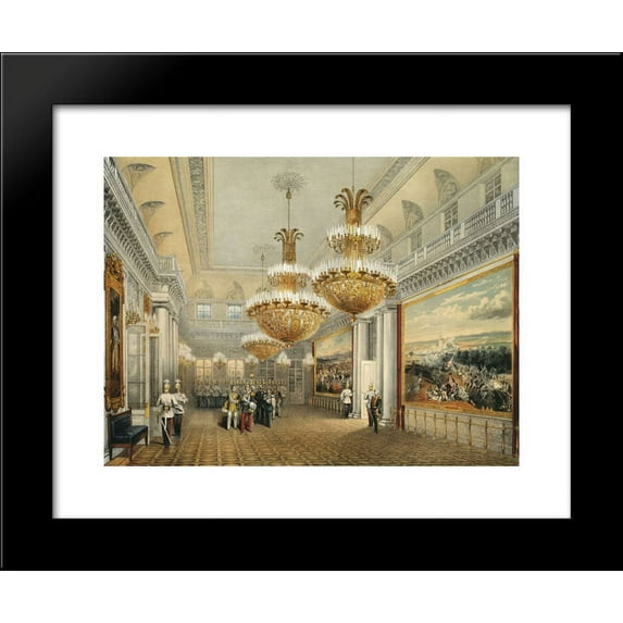 The Field Marshal's Hall of the Winter Palace 20x24 Framed Art Print by Vasily Sadovnikov