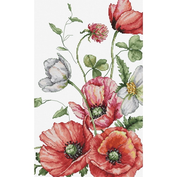 The Field Poppies B7020L Counted Cross-Stitch Kit