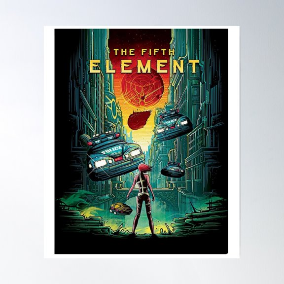 The Fifth Element Poster Wall Art, Modern Wall Decor, 8x12 UNFRAMED